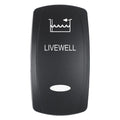 Pacer Actuator  LIVEWELL fV Series Contura Switches  Black  Laser Etched TopBottom Light EV2LELVWL