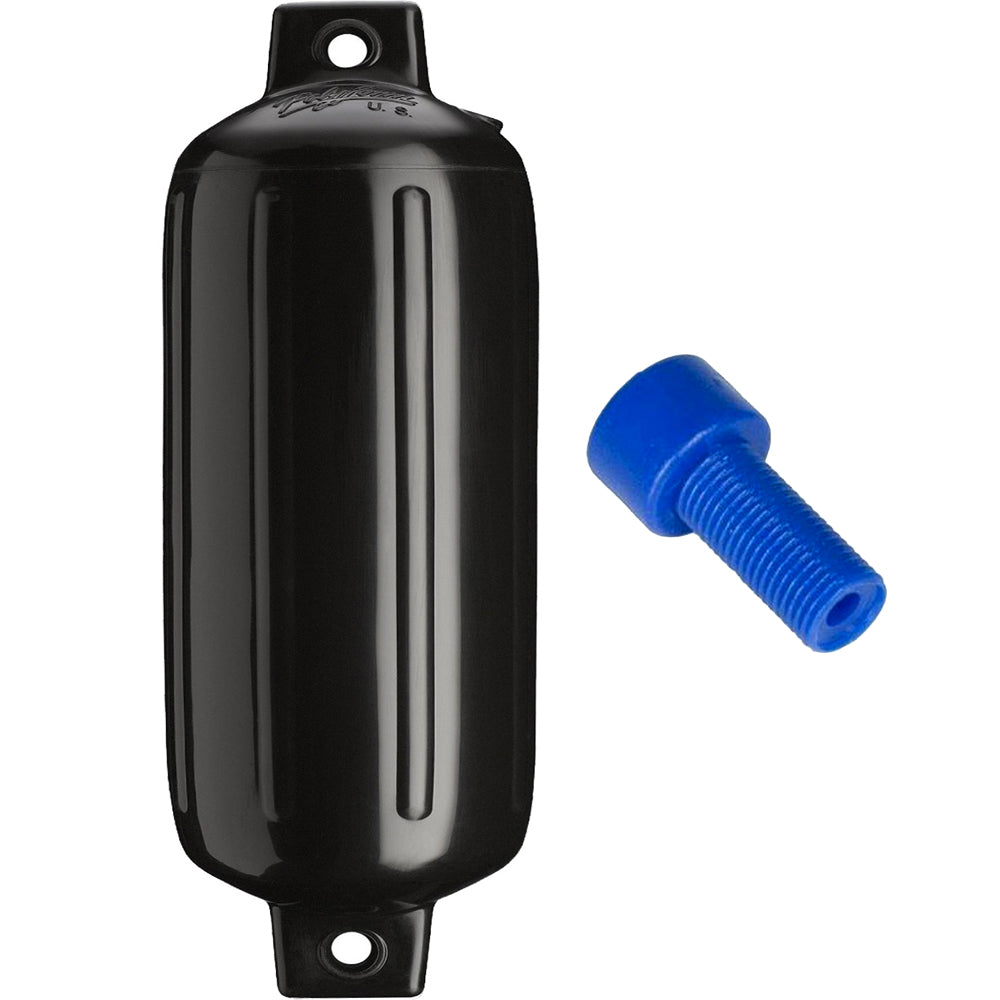 Polyform G6 Twin Eye Fender 11 x 30  Black wAdapter G6 BLACK WAIR ADAPTER