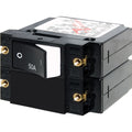 Blue Sea 7577 ASeries Raised Rocker Circuit Breaker  Double Pole  50A 7577