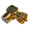 Shakespeare Right Angle Connector  PL259 to SO239 Adapter RA259239G