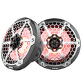 DS18 HYDRO 8 2Way Marine Speakers wRGB LED Lights  125W RMS 4Ohm  Black Carbon Fiber CF8M