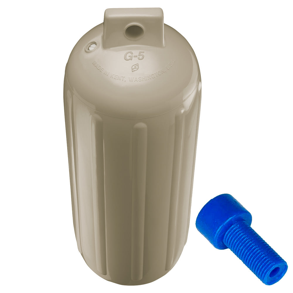 Polyform G5 Twin Eye Fender 88 x 268  Sand wAdapter G5 SAND WAIR ADAPTER